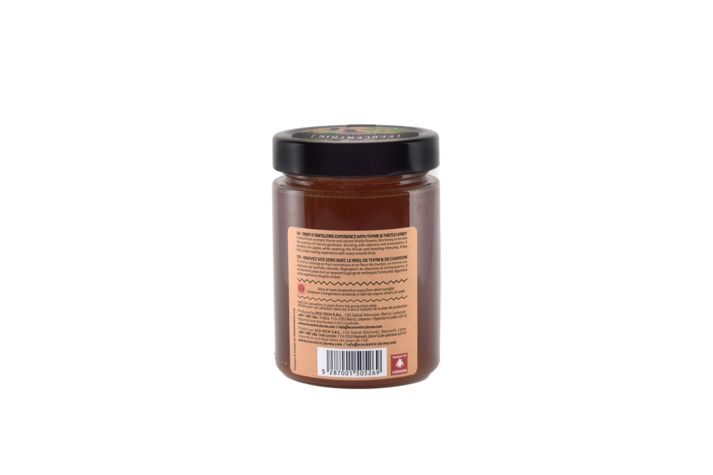 Organic Raw Premium Thyme & Thistle Honey
